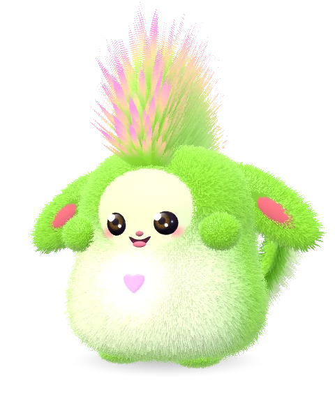 The same Fratchie with a tall glowing mohawk